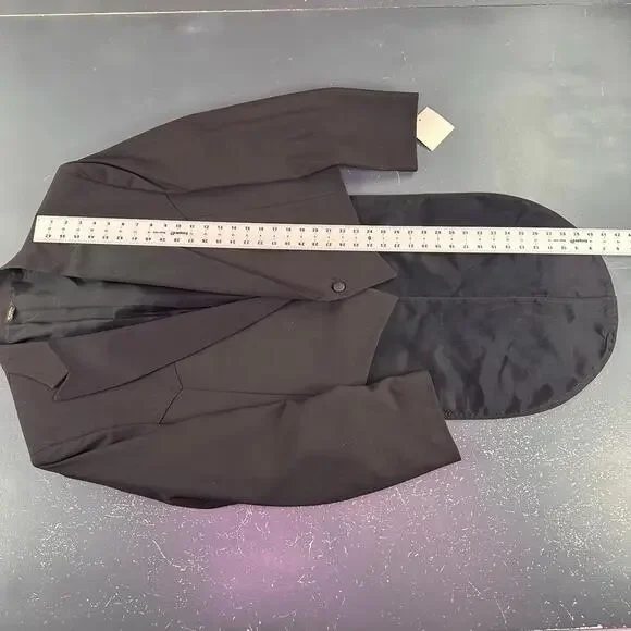 VTG Pagano West Blazer Men 48 L Black Tuxedo Tails Bolero Cropped Smiles NWT USA - Picture 6 of 9